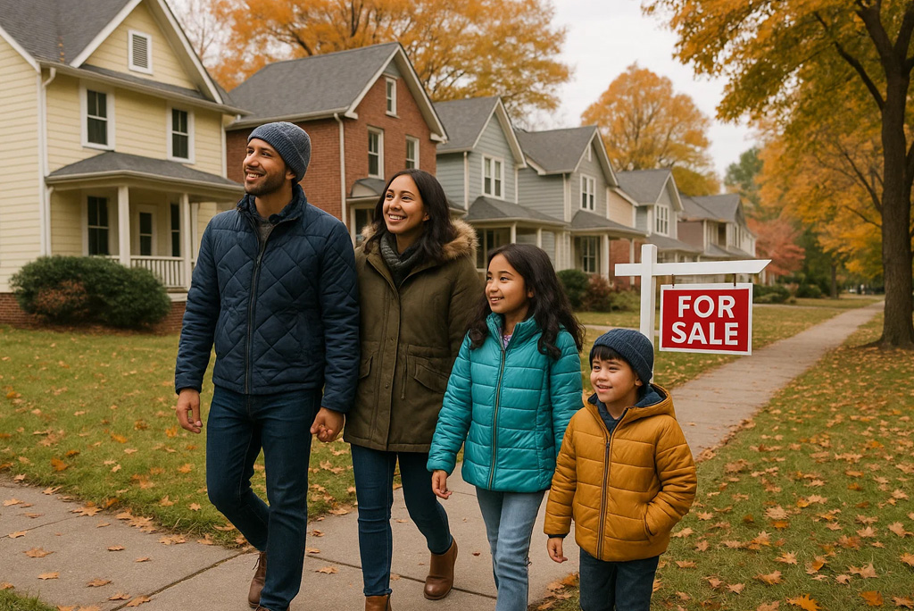 North Carolina couple touring homes during the fall season