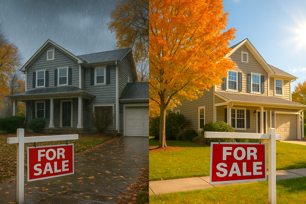 Real estate agent inspecting a Georgia home for small issues that could delay the sale.