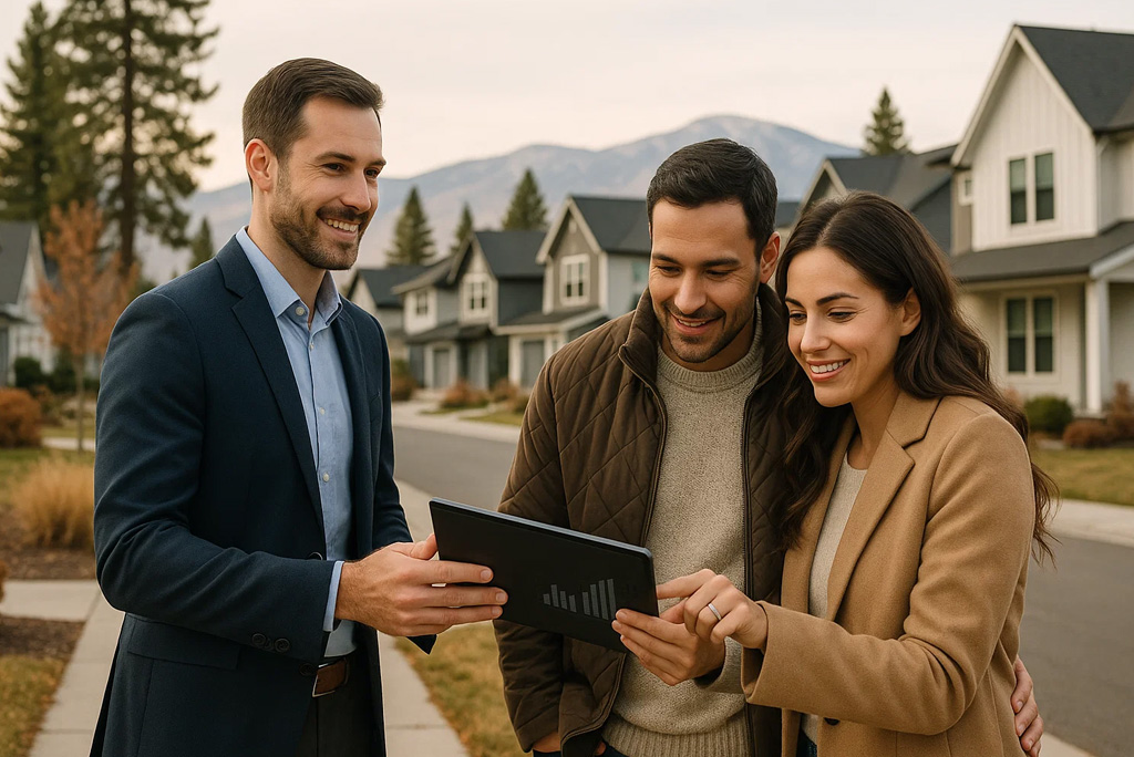 Home buyer receiving guidance from an Idaho real estate agent for better decision-making
