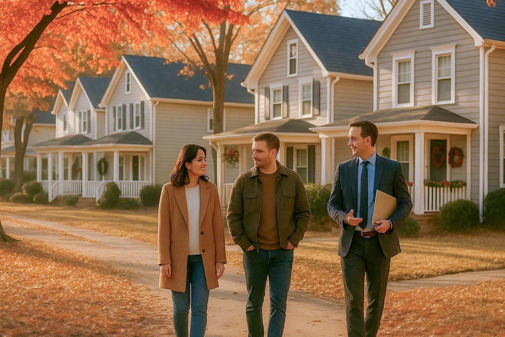 Real estate agent in North Carolina guiding late-season home buyers with tips for finding the right property before winter