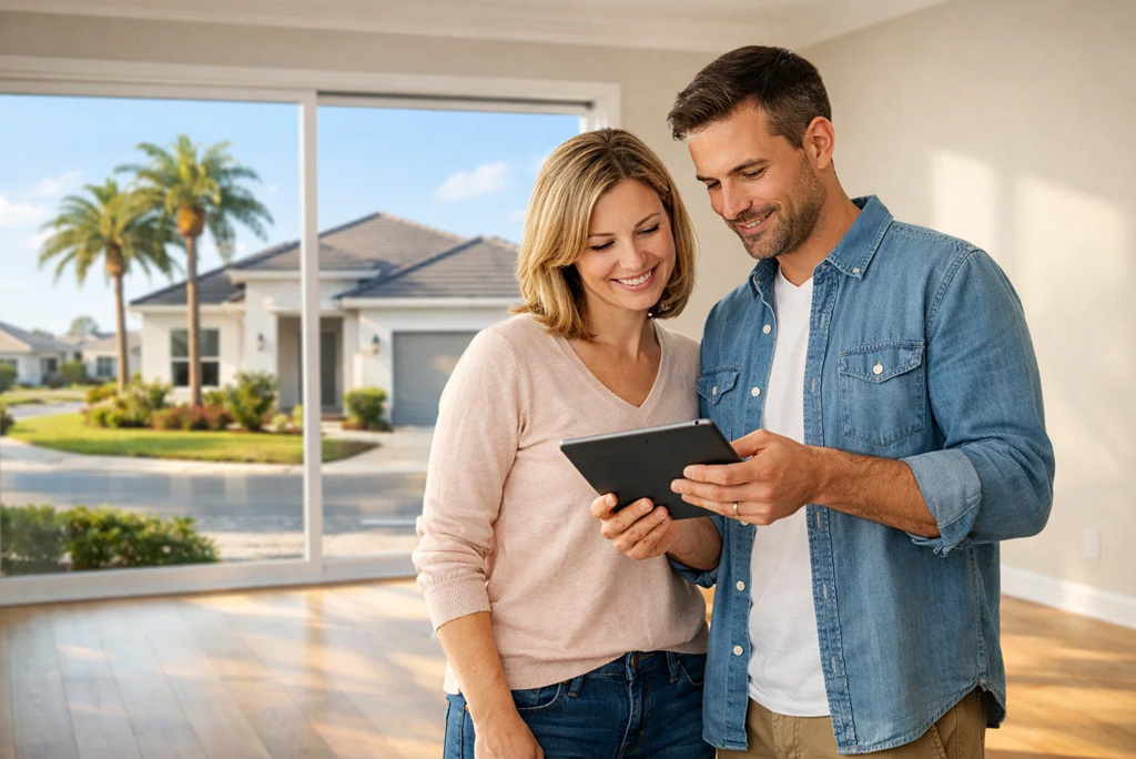 Florida home buyers reviewing smart tips for purchasing a home in January