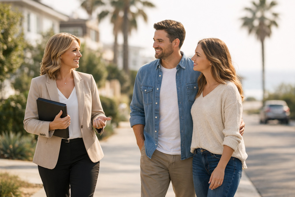 California real estate agent helping homebuyers