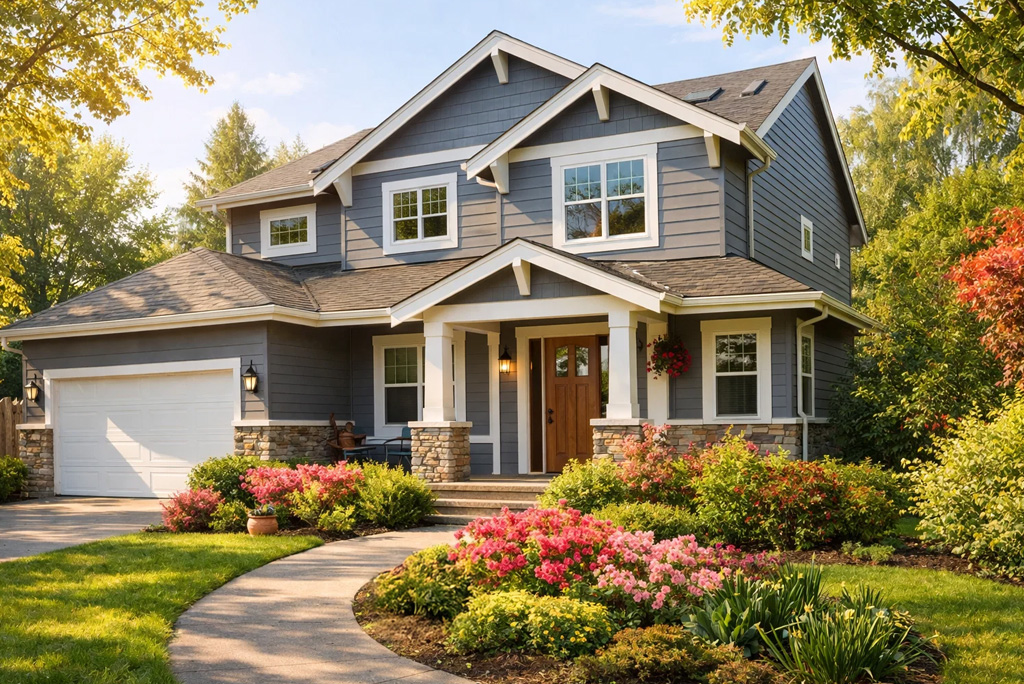 spring property listings with fresh landscaping and curb appeal