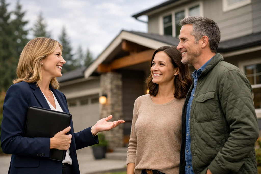 real estate agent preparing home for listing and staging