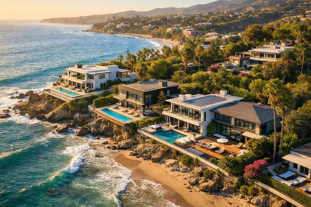 luxury homes for sale in California with ocean view