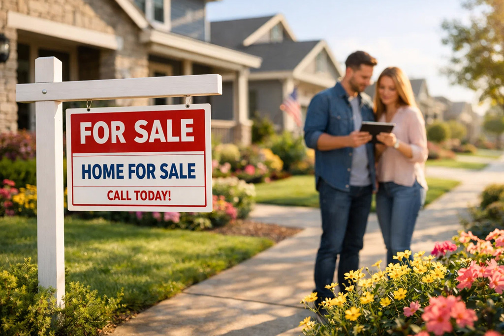 Spring season home for sale in Texas real estate listing