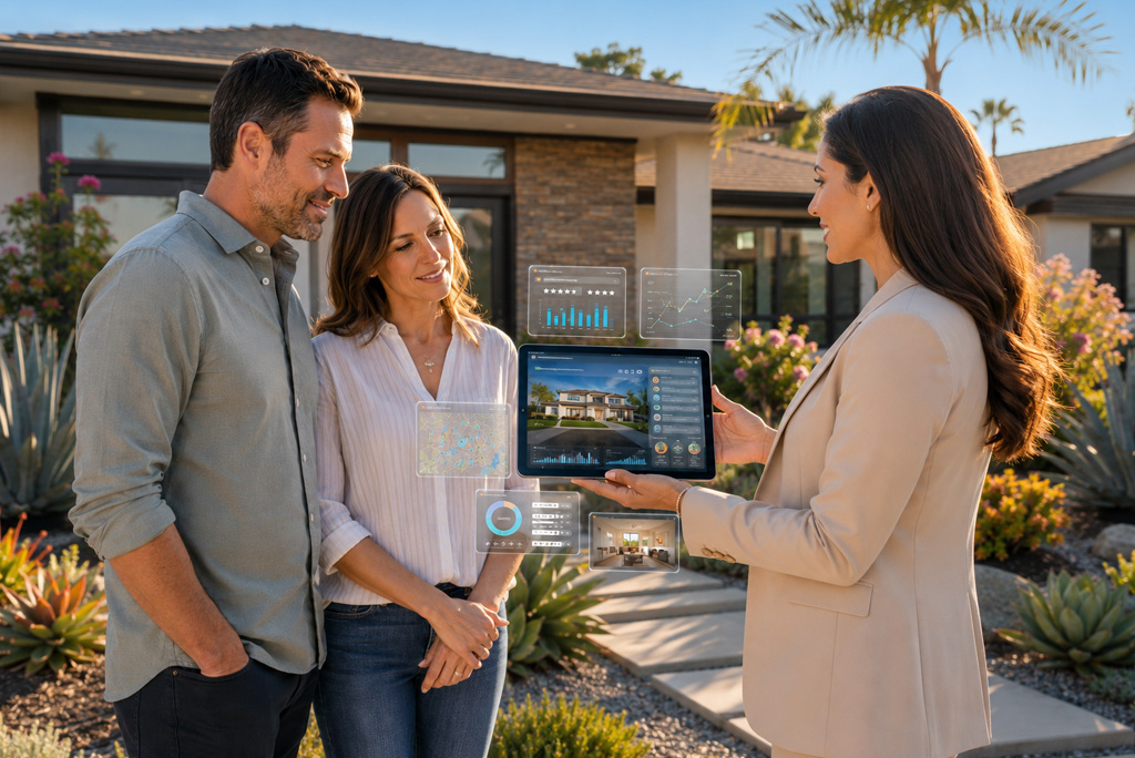 Active homes for sale in California in a suburban neighborhood during the summer season