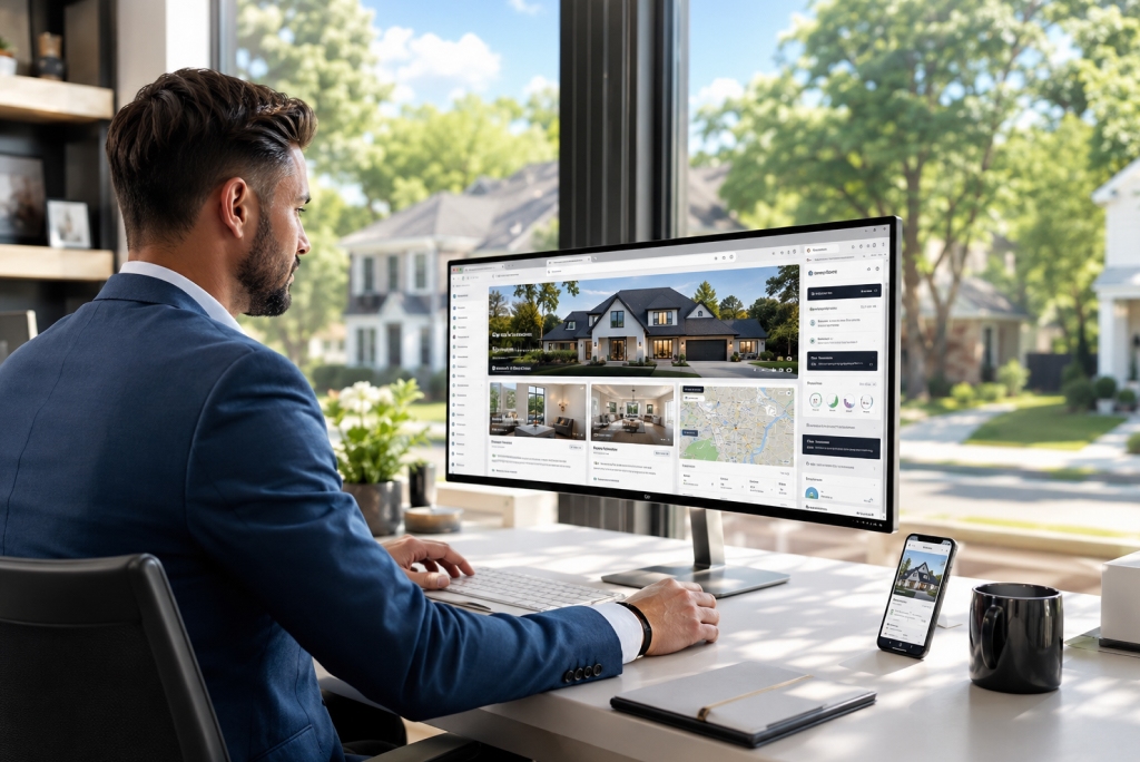 Real estate website builder helping agents create professional property websites