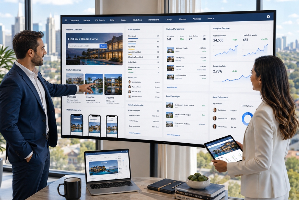 real estate website builder helping agents create modern property websites