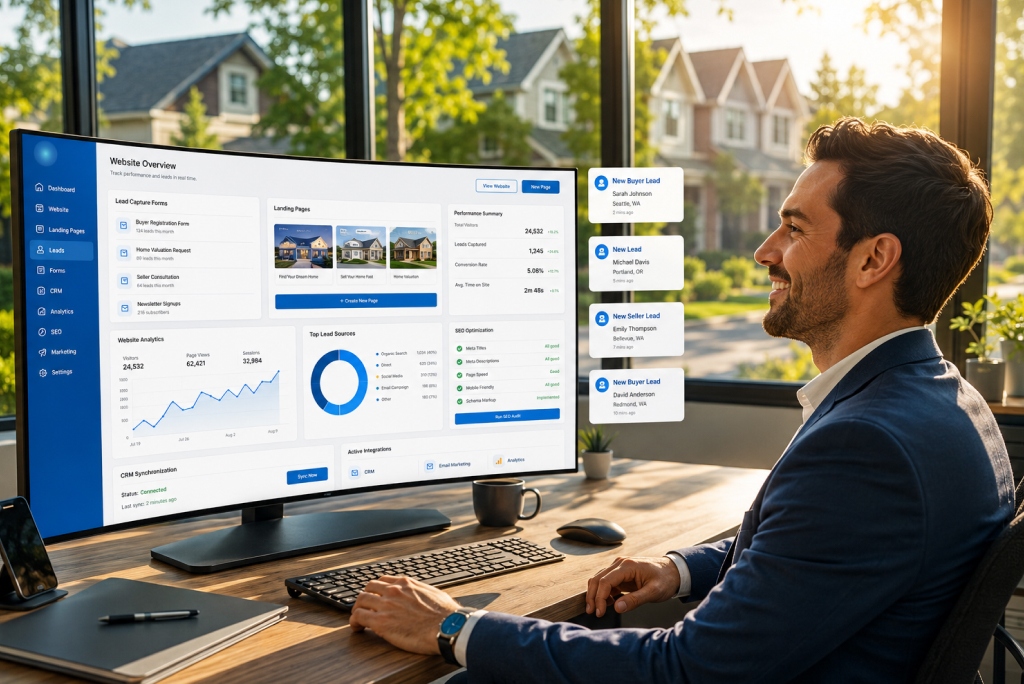 Real estate website builder helping agents generate more leads online